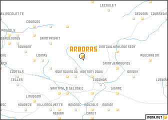 map of Arboras