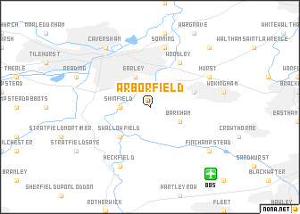 map of Arborfield