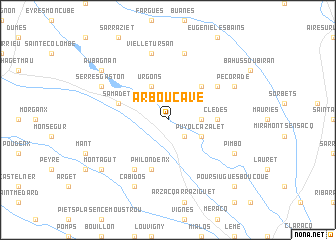 map of Arboucave