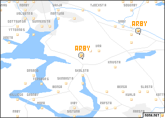 map of Årby