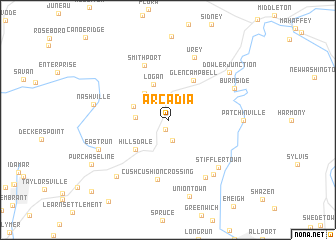 map of Arcadia