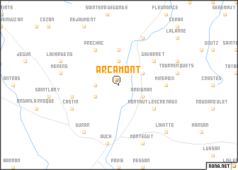 map of Arcamont