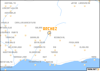 map of Árchez