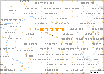 map of Archshofen