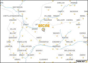 map of Arcine
