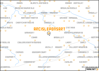 map of Arcis-le-Ponsart