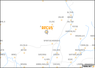 map of Arcuş