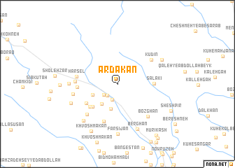 map of Ardakān