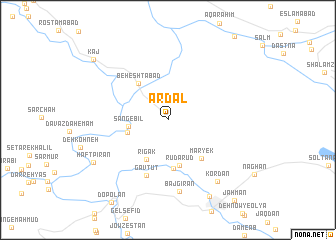 map of Ardal