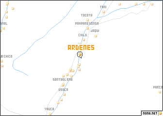 map of Ardenes