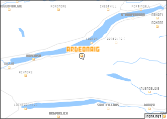 map of Ardeonaig