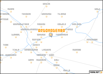 map of Ardo Mademba