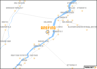 map of Arefino