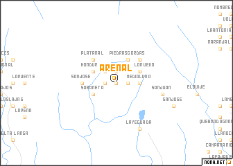 map of Arenal