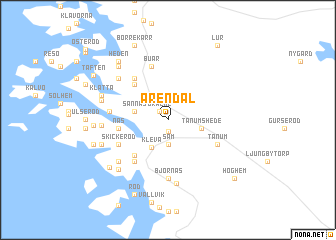 map of Arendal