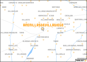 map of Arenillas de Villadiego