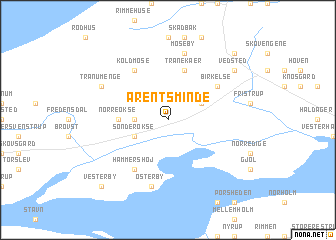 map of Arentsminde
