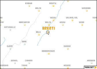 map of Arerti