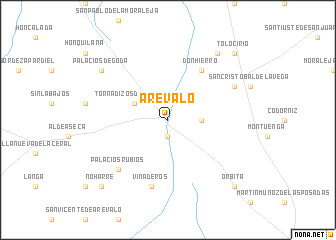 map of Arévalo