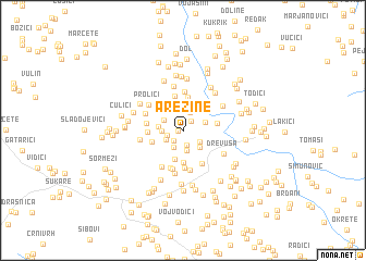 map of Arežine