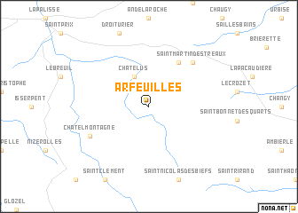 map of Arfeuilles
