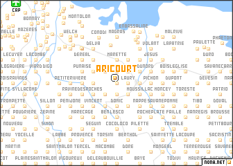 map of Aricourt