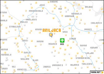 map of Ariljača