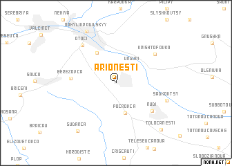 map of Arioneşti
