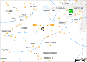 map of Arjāli Nadai