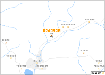 map of Arjosari