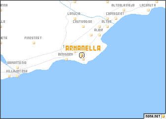 map of Armanella