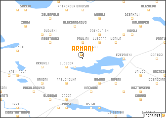 map of Ārmaņi