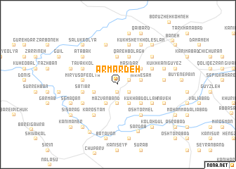 map of Ārmardeh