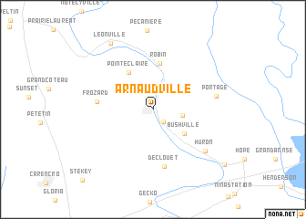 map of Arnaudville