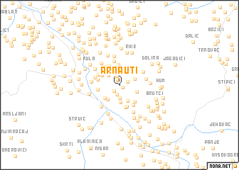 map of Arnauti