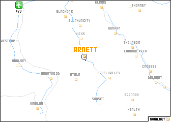 map of Arnett