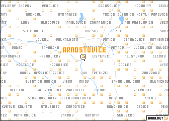 map of Arnoštovice