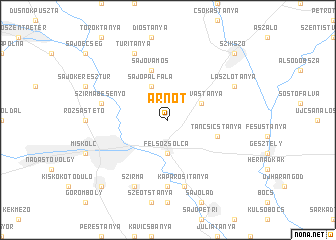 map of Arnót