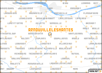 map of Arnouville-lès-Mantes