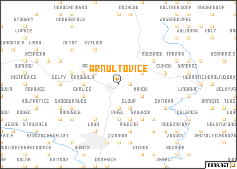 map of Arnultovice