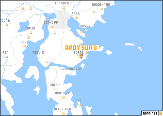 map of Årøysund