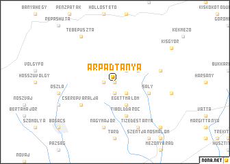 map of Árpádtanya