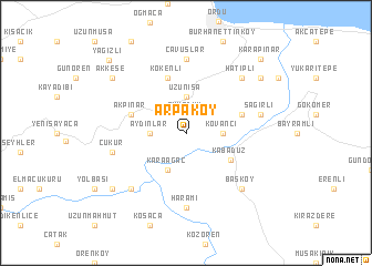 map of Arpaköy
