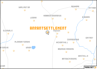 map of Arrant Settlement