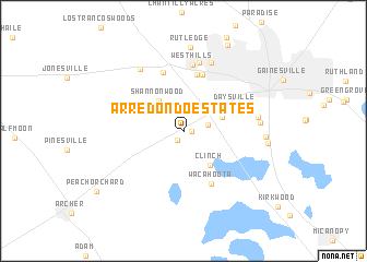 map of Arredondo Estates