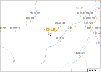 map of Arrens