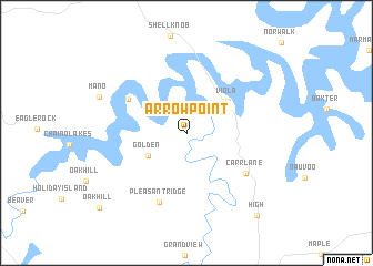 map of Arrow Point