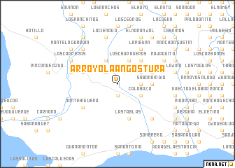 map of Arroyo La Angostura