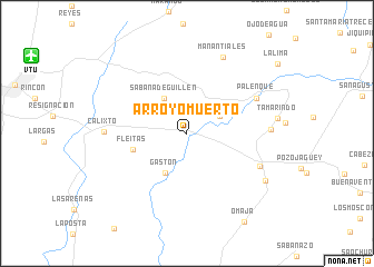 map of Arroyo Muerto