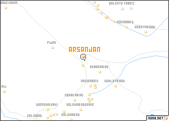 map of Arsanjān